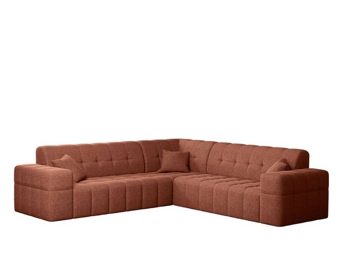 Kaiser Möbel Ecksofa Corner 246x246 cm Eckcouch NIMES stoff Verita Kupfer
