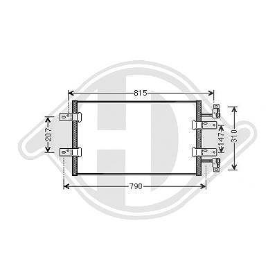 Diederichs Kondensator ohne Trockner [Hersteller-Nr. DCC1360] für Renault, Opel, Nissan
