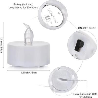 Inspired Living Flameless LED Tea Light Battery Operated Candle For Wedding And Home Decor pink