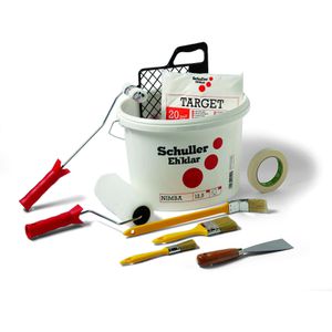 Schuller Malerset Topjob, 12-teilig, mit Farbwalzen, Bügel, Abstreifgitter, Pinsel