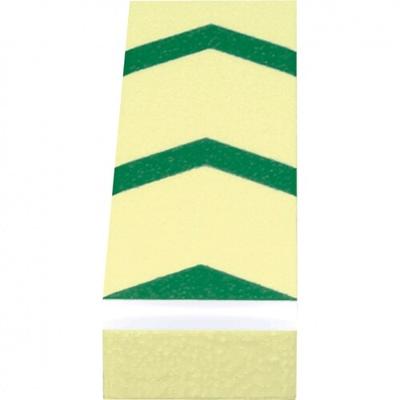 Aufkleber I PERMALIGHT power langnachleuchtend Treppenmarkierungswinkel, Pfeil aufwärts, R10, Alu, 50x200x25mm, ASR DGUV 108-003