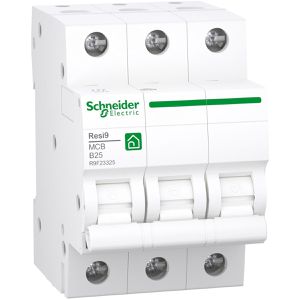 Schneider-Electric Leitungsschutzschalter R9F23325, Typ B, 25 A, 230 V / 400 V AC, 6 kA Abschaltvermögen, 3-polig