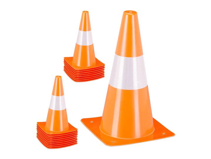 Pylonen 18er-Set Weiss-Orange