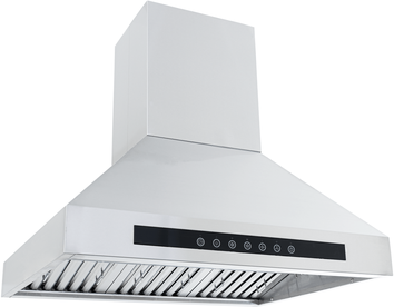 Proline Range Hoods "Proline PLJI 102 Island Range Hood 36""–60"" sizes - 1200 CFM 36 inches wide / 430 Stainless Steel"