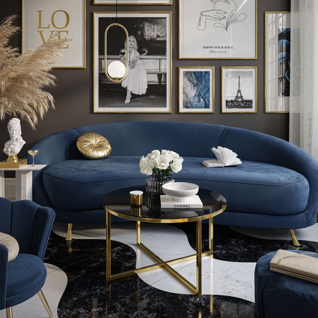 Fairmont Park Swinyer Cross Legs Coffee Table Black/Gold
