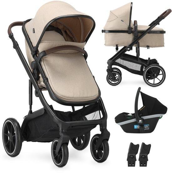 Deryan Noa Kinderwagen 3-in-1 met autostoel - Nougatkleur