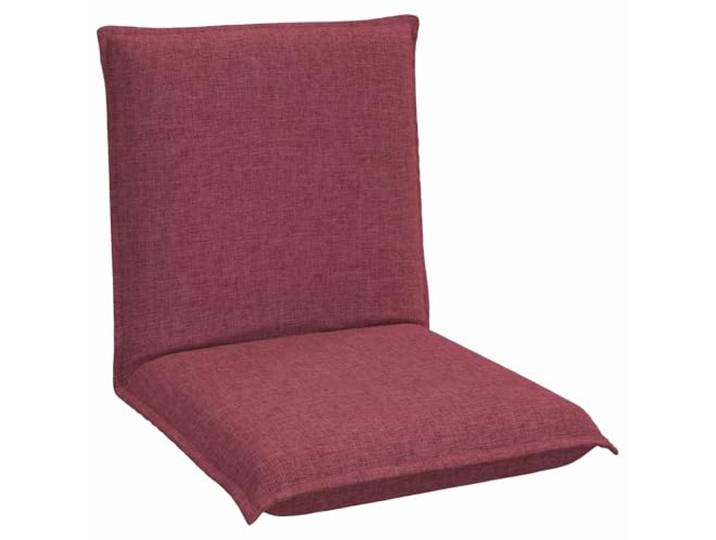 Verstellbarer Bodenstuhl Rotwein Stoff Rückenlehne 90-180 Grad, Höhe 64-112 cm, Metallgestell, 100 % Polyester, Wohnzimmer, Schlafzimmer, Spielzimmer