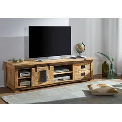 TV-Board Mango 180x55x50 natur lackiert RAILWAY #145