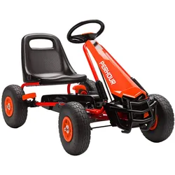 AIYAPLAY Gokart, Tretauto mit Handbremse, verstellbarem Sitz, Vor- und Rückwärtsgang