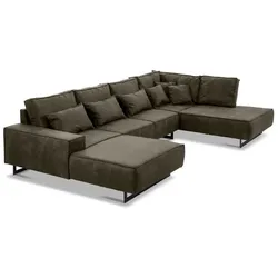 filippo Wohnlandschaft Antwerp Mikrofaser Moos 361 cm