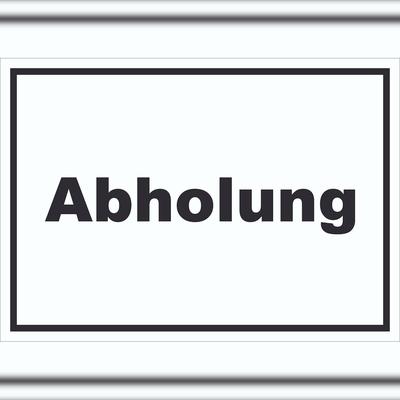 HB-Druck Abholung Schild mit Text Post waagerecht A0 (841x1189mm)