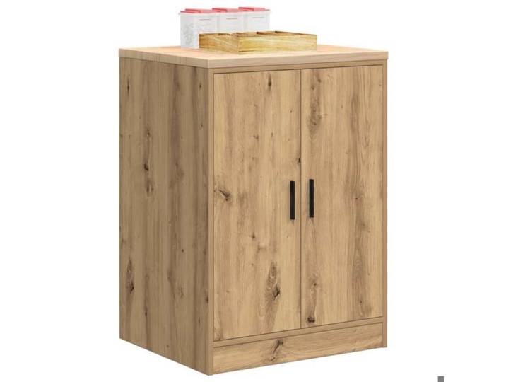 Armoire de rangement de garage - Jili - chêne artisanal bois de pin e148