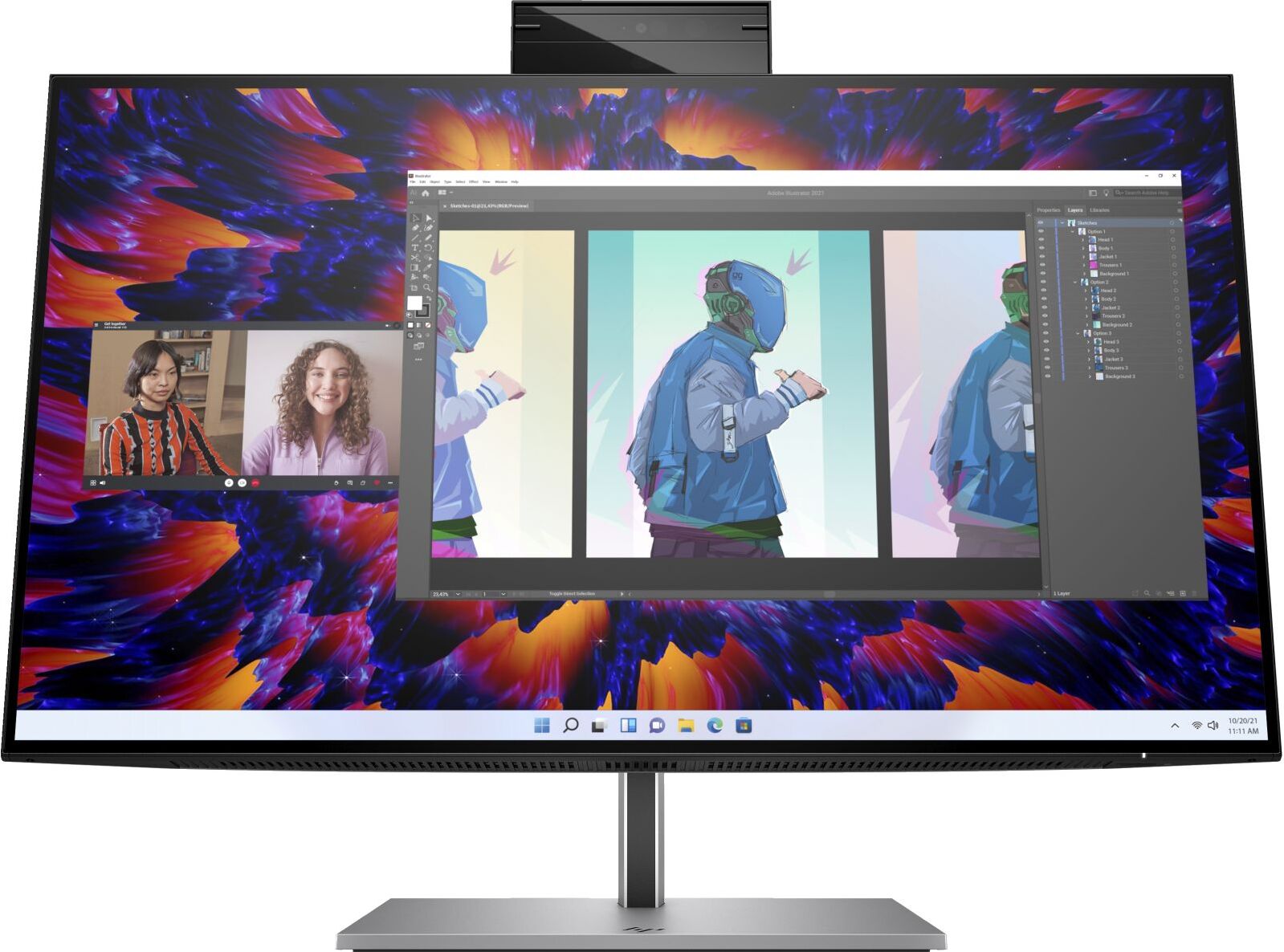 HP Z24m G3 QHD-Konferenzdisplay, 60,5 cm (23.8"), 2560 x 1440 Pixel, Quad HD, LCD, 5 ms, Silber