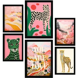 POSTER Set Mit 6 Machende Rosen A3 & A4 Schwarzer Rahmen