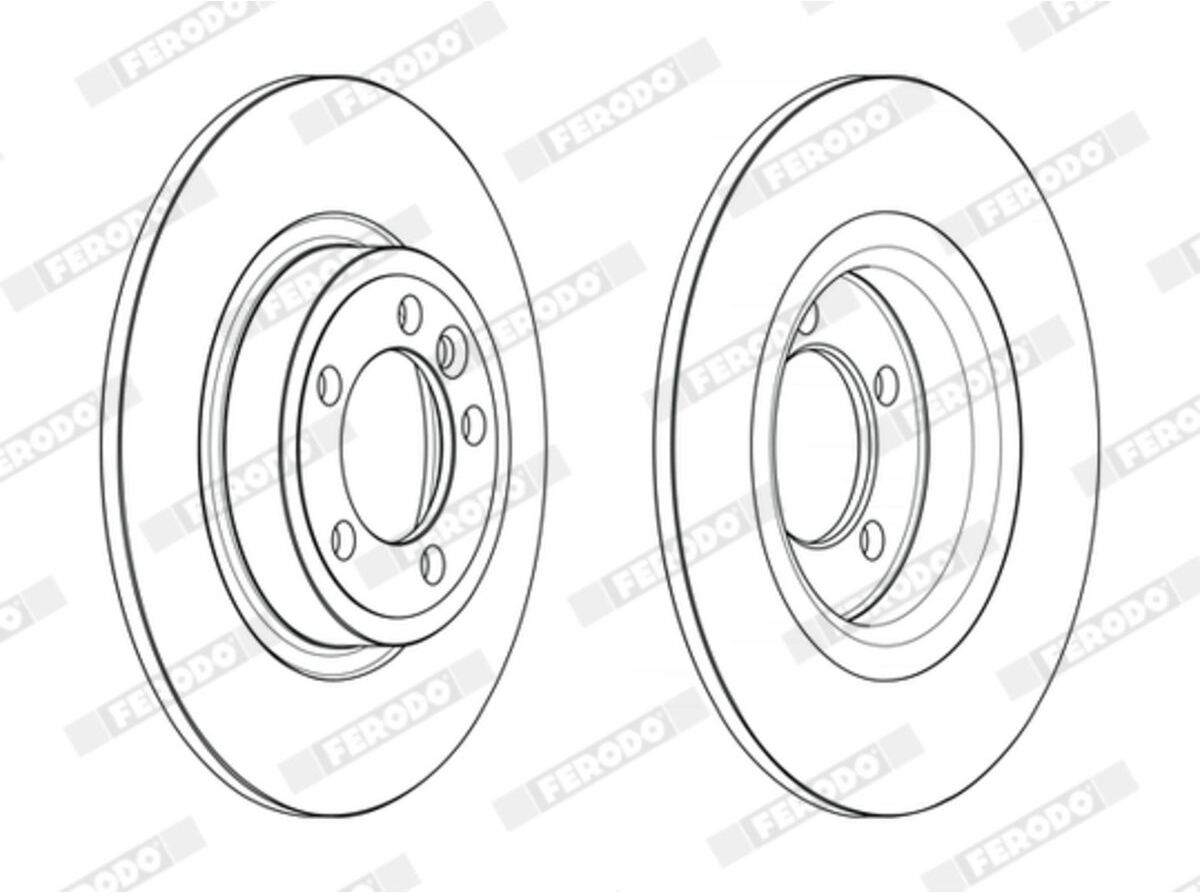 Bremsscheiben FERODO DDF2633C hinten, voll, 2 Stück