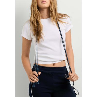 T-Shirt PEPE JEANS "basic t-shirt MERIDA", Damen, Gr. L, weiß, 95% Baumwolle, 5% Elasthan, Shirts T-Shirt