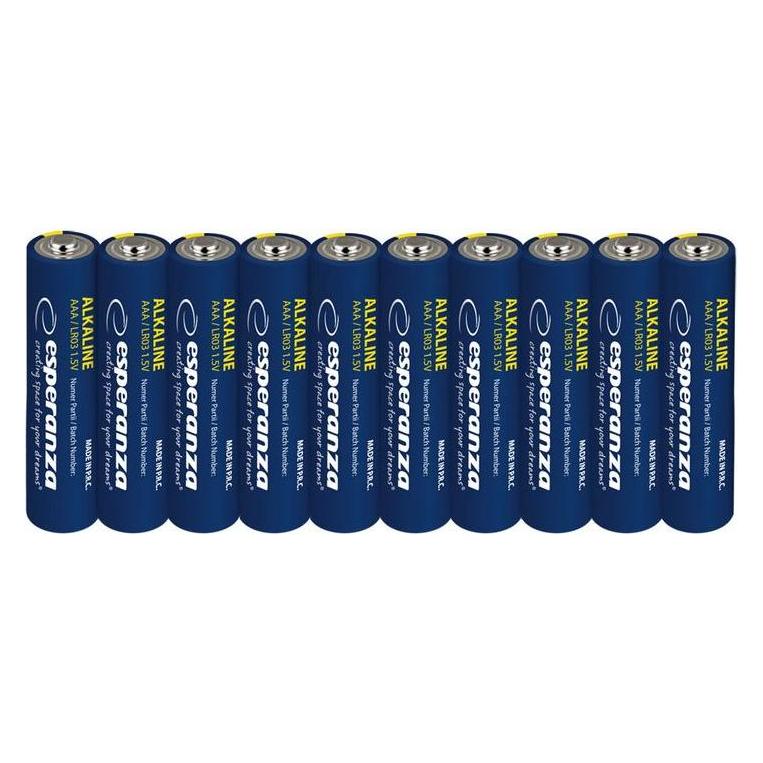 Esperanza Alkaline Batteries AAA 10pcs. Shrink Foil Wrapped (10 Stk., AAA) (60059475)