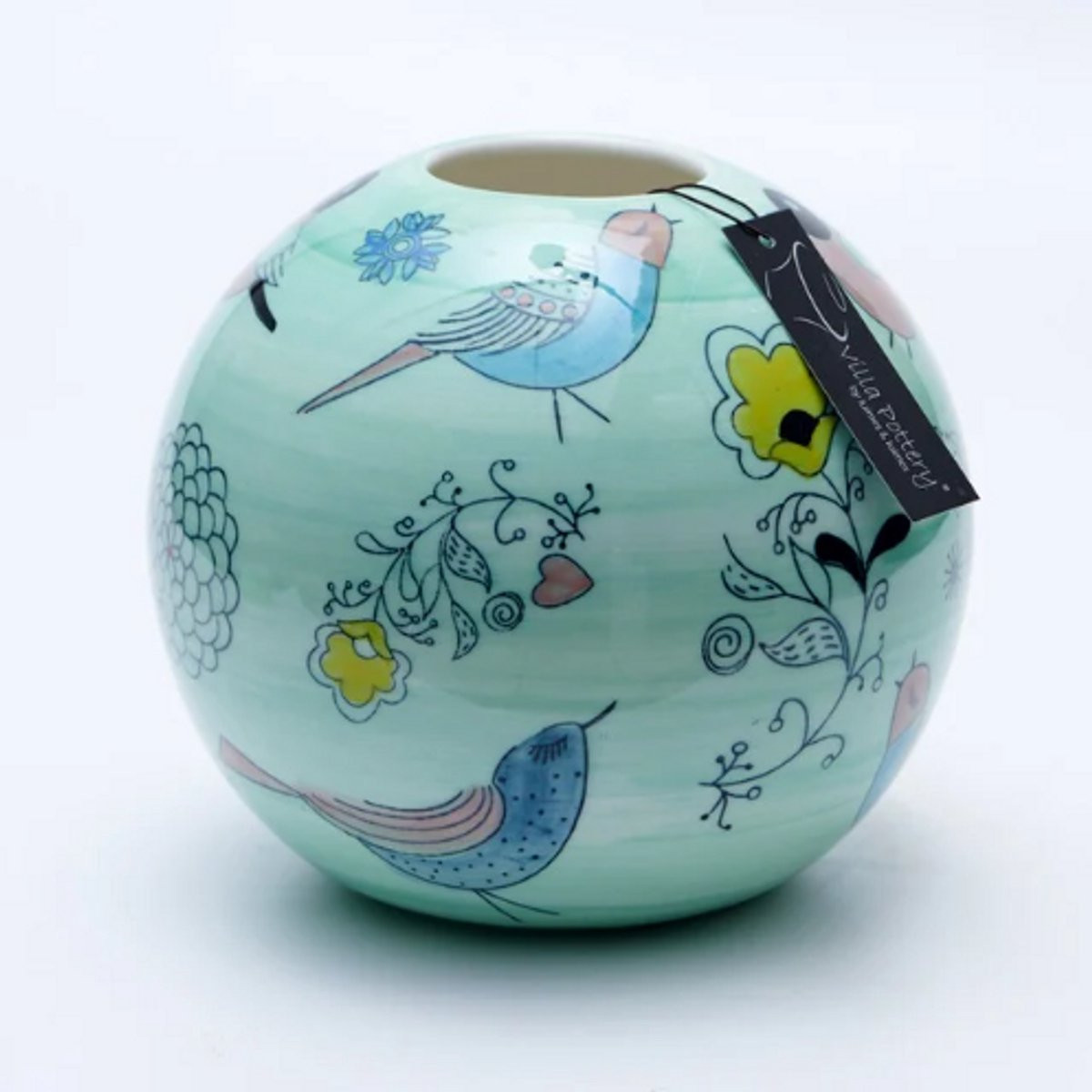 Villa Pottery Happy Ball C Vaas van Porselein