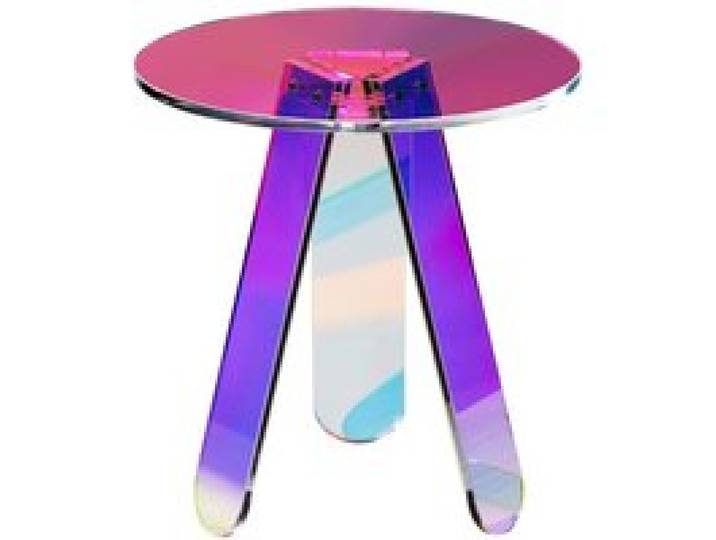 VEVOR Acryl-Beistelltisch φ45 x 48 cm, Bunter Acryl-Beistelltisch Bartisch Leicht zu Reinigen, Acryl-Couchtish für Kaffee, Getränke, Essen, Snacks, Couchtisch für Wohnzimmer, Schlafzimmer usw.