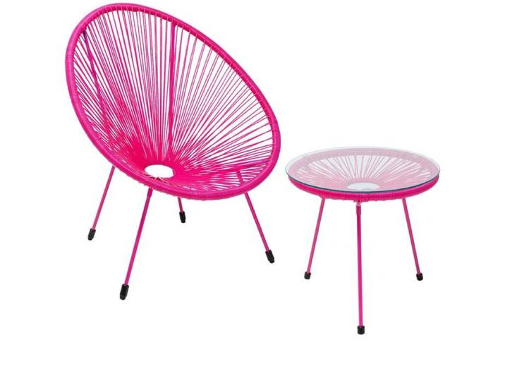 Salon de jardin Acapulco Mono rose Kare Design