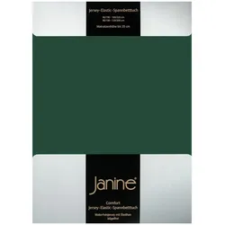 Janine Jersey Elastic Spannbetttuch 140x200 cm - 160x220 cm | waldgrün - grün