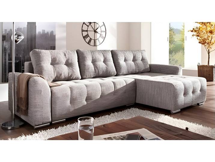 Xlmoebel Ecksofa Design Ecksofa Loft mit Bettfunktion und hochwertiger Polsterung, Ecksofa, Hergestellt in Europa