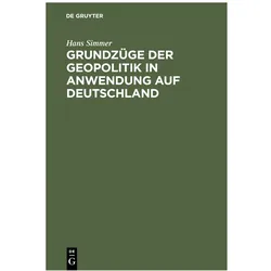 Simmer:Grundzüge der Geopolitik in Anwe, Fachbücher von Hans Simmer