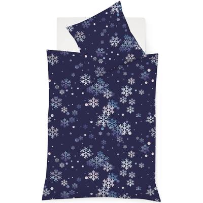 Bettwäsche FLEURESSE "Aspen 4375", blau, B/L: 155cm x 220cm, 1 Stk., 1 Stk., Feinbiber, B/L: 80cm x 80cm, 2 Stk., Feinbiber, Obermaterial: 100% Baumwolle, Bettwäsche, Bettwäsche, Feinbiber, Baumwolle, in Gr. 135x200, 155x220, 200x200cm
