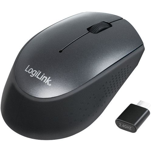 LogiLink Wireless USB-C Mouse 2.4 GHz und USB schwarz (kabellos)