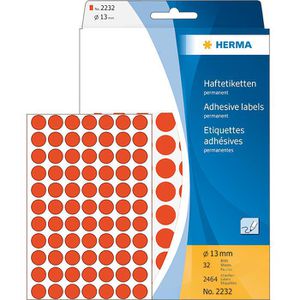 Herma 2232 Haftetiketten rot Ø 13mm 2464 Stück