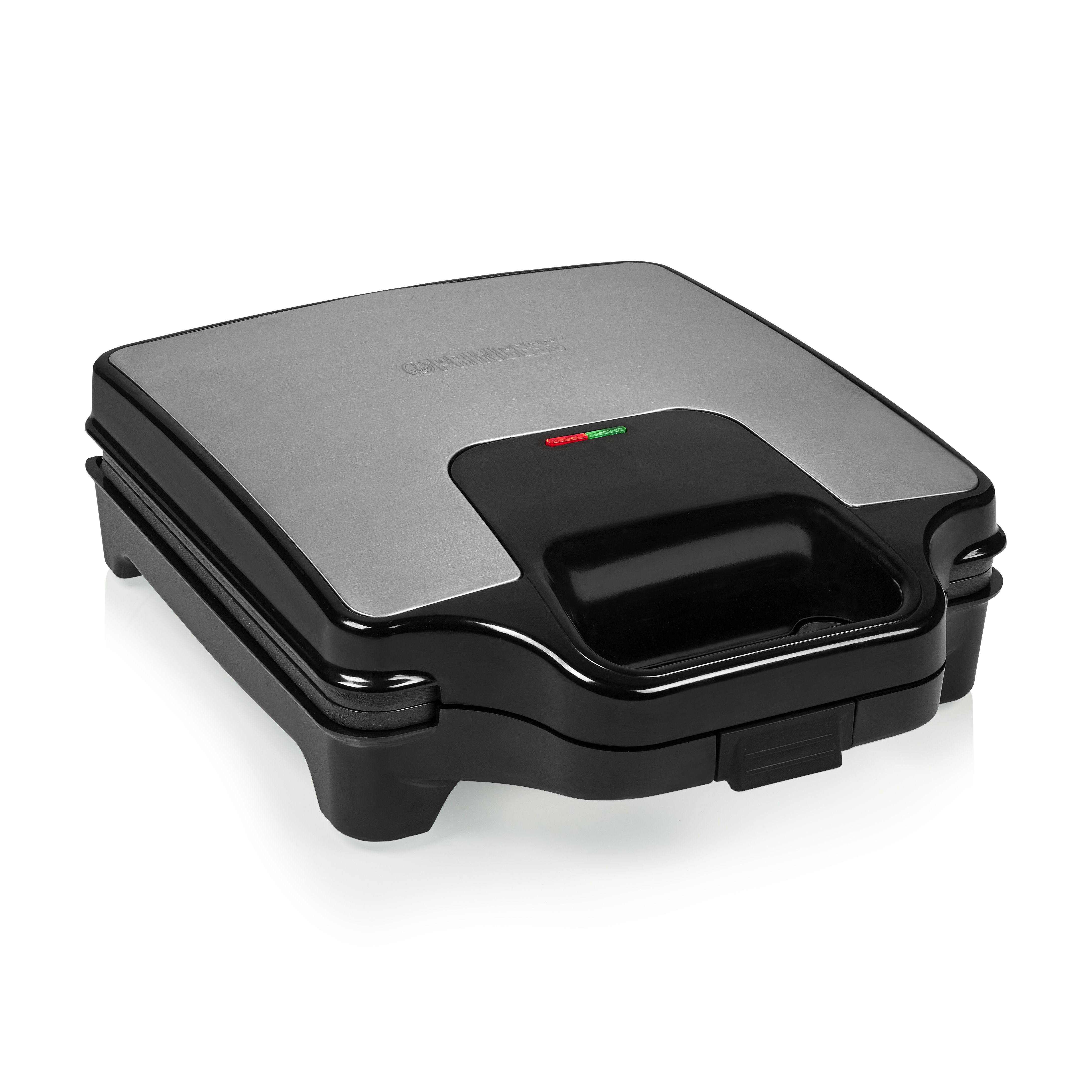 PRINCESS 127006 Supreme XXL Sandwichmaker 1600 W für 4 Sandwiches (Schwarz/Edelstahl) 01.127006.01.001