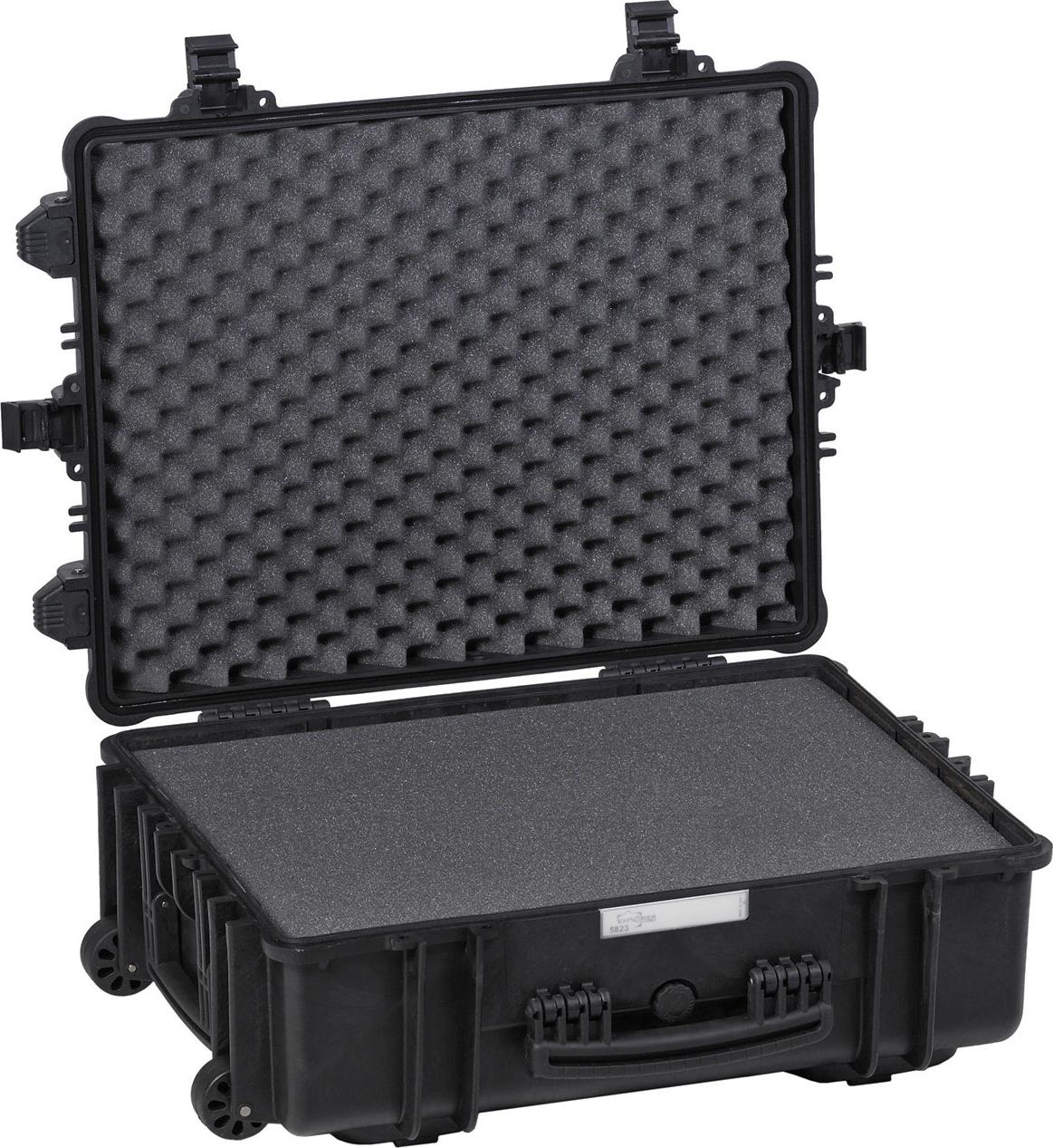 Explorer Cases 5823 Transportkoffer mit Schaumstoff Schwarz 580x440x220 mm mit Rädern
