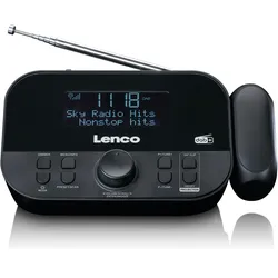 Lenco CR-615BK - DAB+ und FM-Radiowecker mit Zeitprojektion
