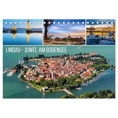 Lindau - Juwel am Bodensee (Tischkalender 2027 DIN A5 quer), CALVENDO Monatskalender