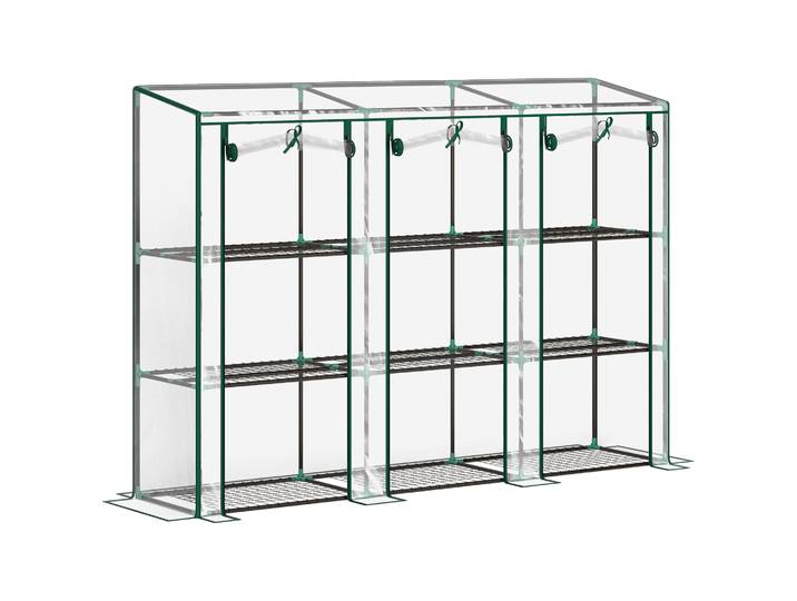 Serre miniature Outsunny avec 3 étagères transparentes