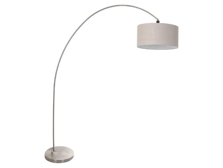 Lampadaire - acier - Solva - métal textile - lampe arquée - E27 - 3912ST - Mexlite