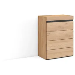 SKRAUT HOME Schubladenelement, Schrank mit Schubladen, 57x35x75cm, Schlafzimmer, Mit Stauraum, Modern, Eiche _ 455_1