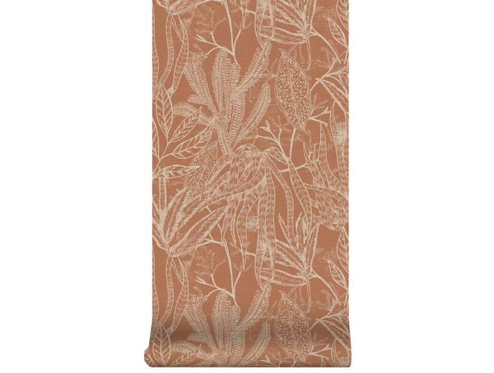 Superfresco Easy Vliestapete Chaya 1000x52cm, Orange, Papier, Kunststoff, Floral, Baum/Pflanze/Natur, Rechteckig, 52x1000 cm, Tapeten & Wandverkleidungen, Vliestapeten