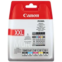 Canon, Druckerpatrone, Set 5x PGI-580 + CLI-581 (BK, C, M, Y)