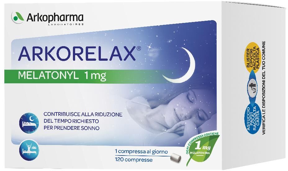 ARKOFARM Srl Arkorelax Melatonyl 120 Compresse - Integratore Alimentare con Melatonina