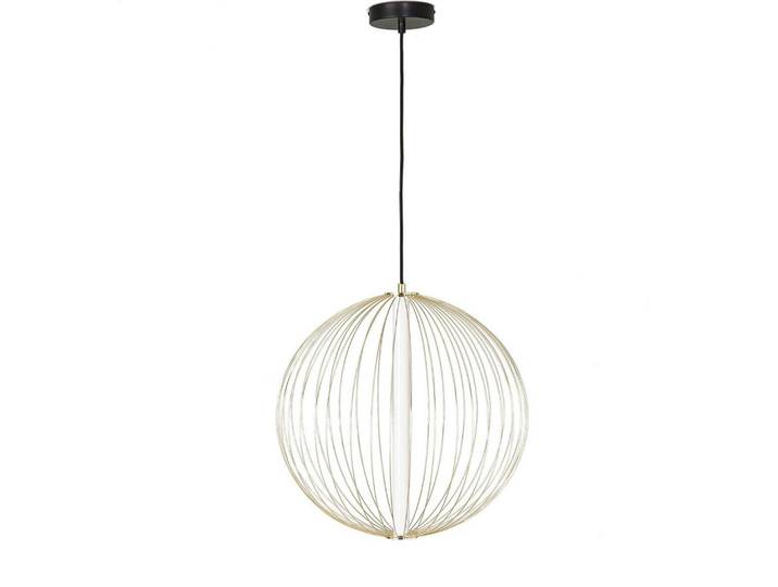 Signature Metallische Aufhängung Atom D.50cm, Goldfarben, Metall, LED integrated, 50x180x11.5 cm, Lampen & Leuchten, Innenbeleuchtung, Deckenleuchten, Deckenleuchten