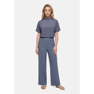 Schlupfbluse BETTY BARCLAY "Damen unifarben", Damen, Gr. 42, blau (infinity), Obermaterial: 100% Polyester, figurumspielend normal, Blusen Schlupfbluse