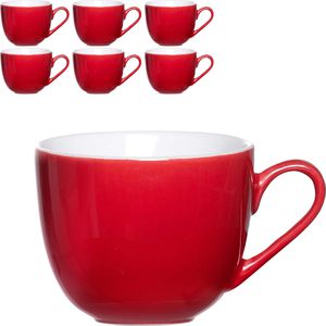 Ritzenhoff&Breker Espressotassen Doppio rot, Porzellan, 6 Stück
