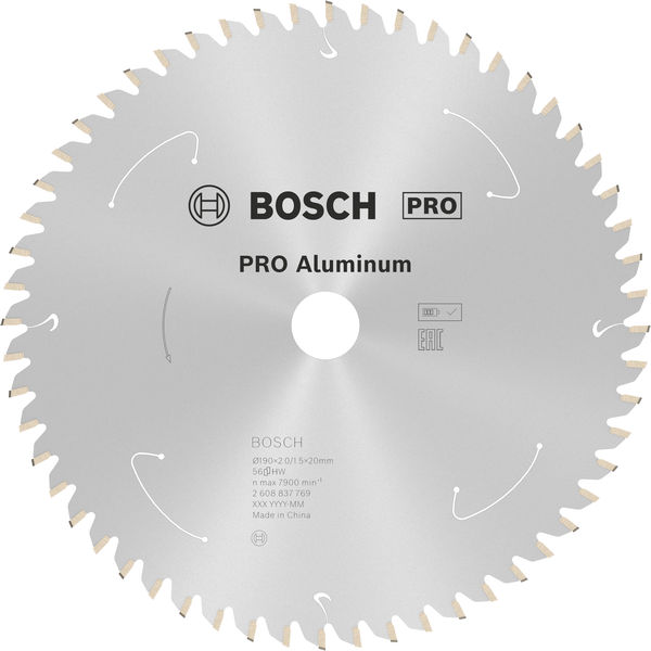 Bosch PRO Aluminium cordless Kreissägeblatt, 190 x 2 x 20 mm 2608837769