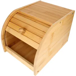 Cheffinger Brotkasten Bambus Schiebedeckel, Brotaufbewahrung, Braun