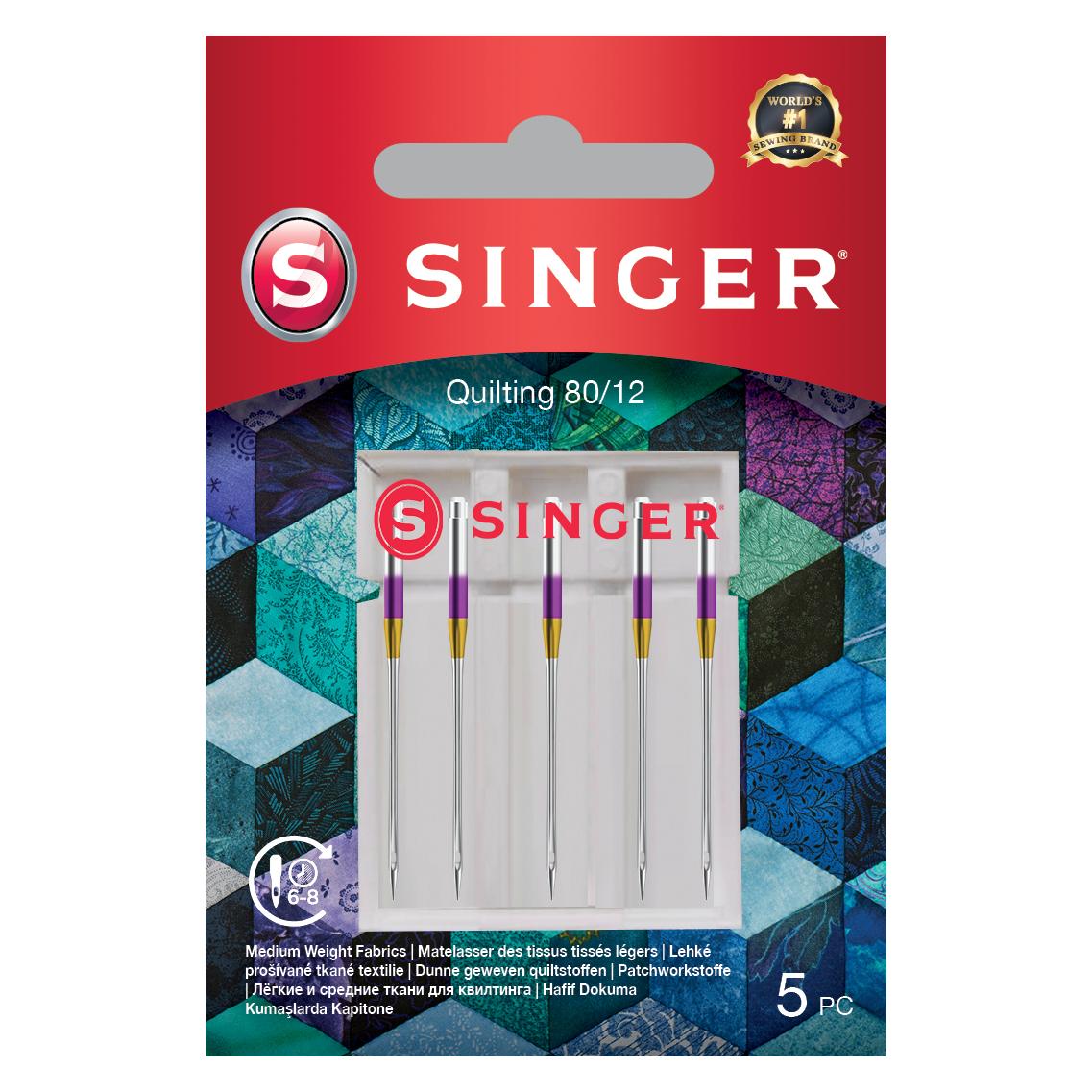 Singer QUILTING Nähmaschinennadel, 80/12, 5er Pack (33012888)