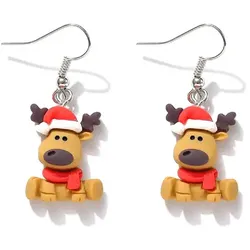 Paar Ohrhänger ADELIA ́S "Weihnachtsschmuck Ohrringe Ohrhänger Renntier aus Acryl", bunt, Ohrringe, Damen, Damen, Acryl, Weihnachtsschmuck Ohrhänger Renntier aus Acryl