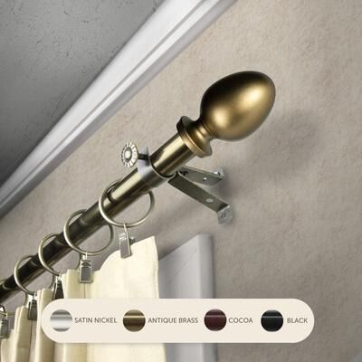 InStyleDesign Ivo Adjustable Curtain Rod 13/16 inch dia.