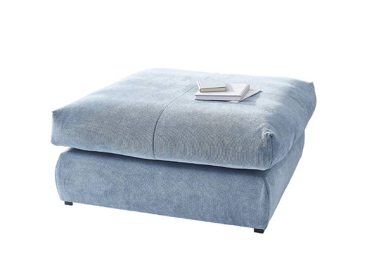 Repose-pieds capitonné 110 x 50 x 110cm Bleu/Bleu clair