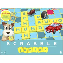 Mattel Games Scrabble Junior, Kinderspiel, Lernspiel, Brettspiel, Familienspiel